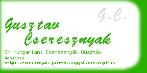 gusztav cseresznyak business card