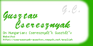 gusztav cseresznyak business card